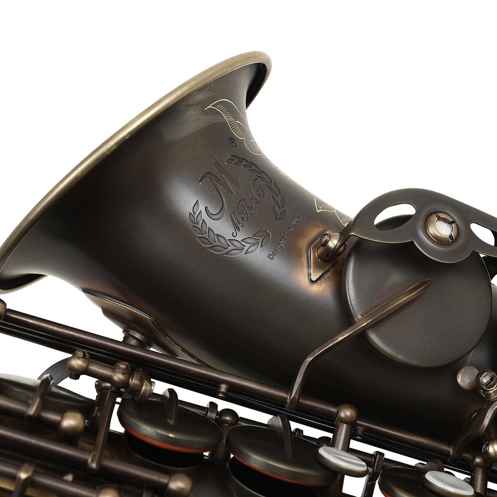 M MBAT Alto Saxophone E Flat Premium Antique Brass Body Alto Saxophone Set Pro Woodwind Instruments with Case Sax Accessories