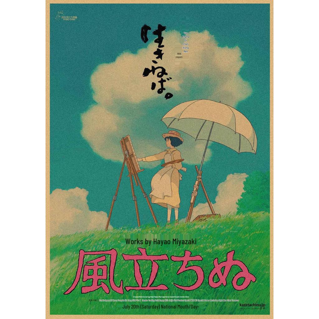 Poster da Parete in Carta Kraft Retrò: Laputa: Laputa: Castello nel cielo di Hayao Miyazaki