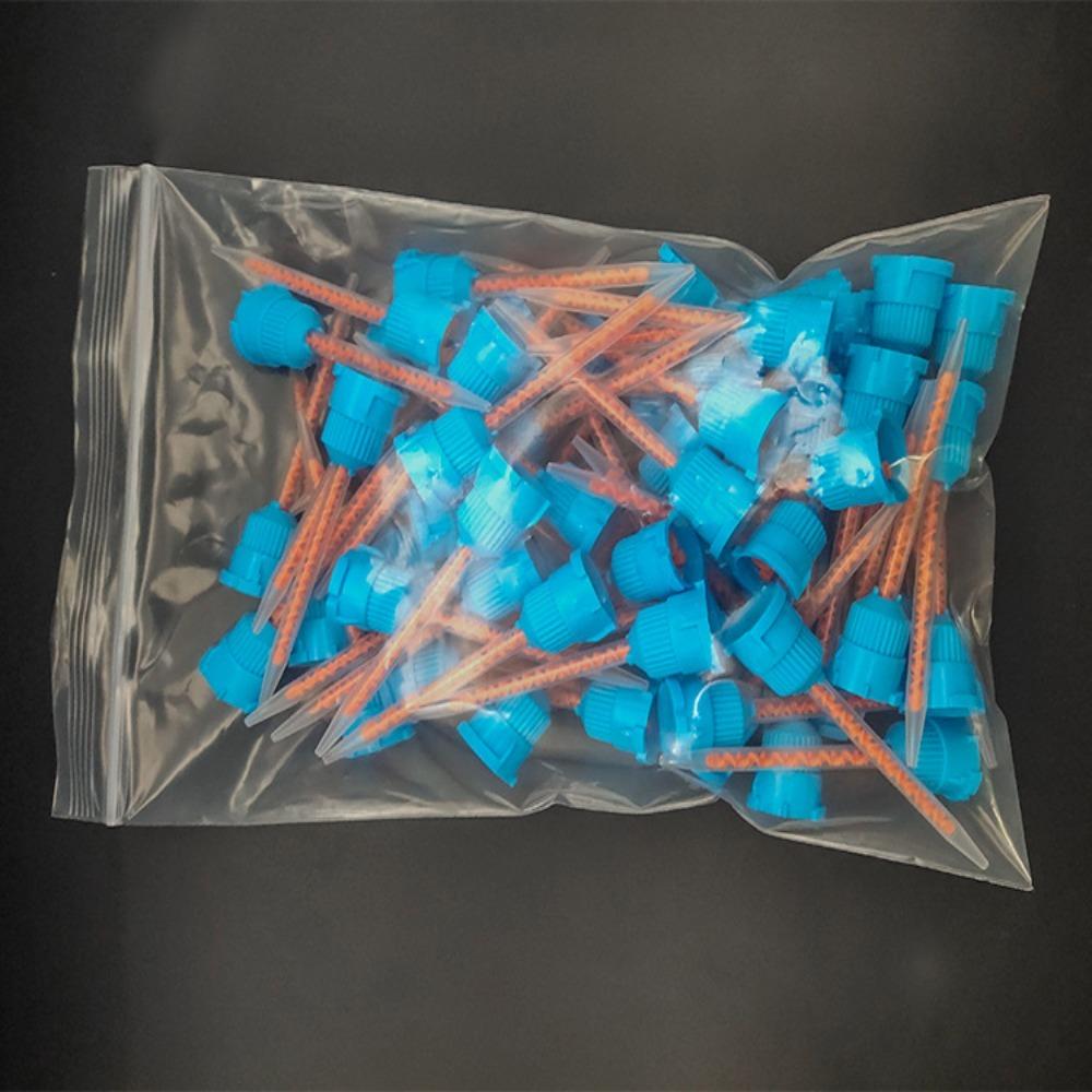 

10:1 тюбик для смешивания, синий/оранжевый, стоматологические насадки для смешивания. 50Pcs