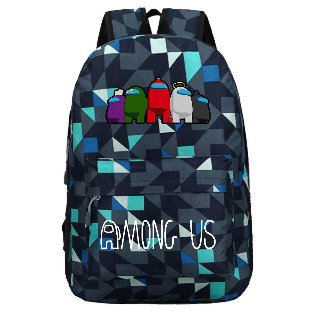 Stylish Among Us Backpack With Starry Background Perfect For Boys And Girls