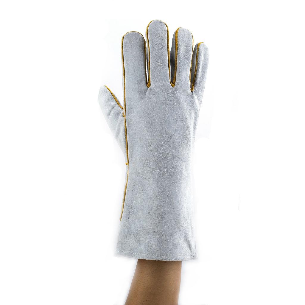 Extended Cowhide Welding Gloves Wear-resistant Gloves Welding Gloves Labor Insurance Cowhide Gardening Welder Gloves