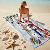 1PC Custom Name Winter Snowman Family Scene Beach Towel Highly Absorbent And Sand-Resistant Towel for Swimming, Pool, Yoga, And Travel Lightweight