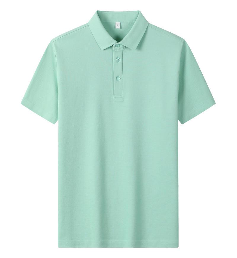 Solona Ice Silk Collared Polo T-Shirt for Office and Group Wear, Short Sleeve with Logo Print.