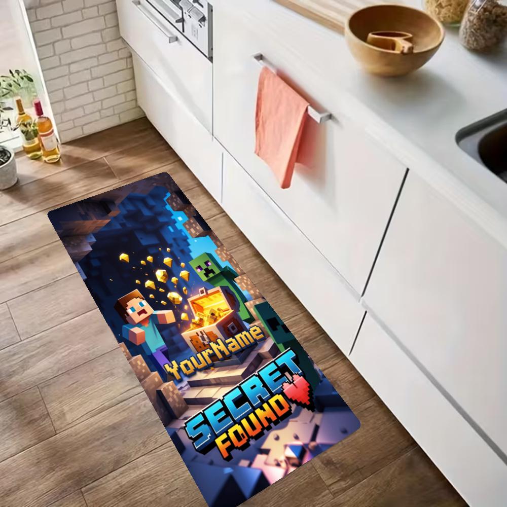 Minecraft Customize Your Name Kitchen Rug Runner Rug Laundry Mat Hallway Entryway The Best Gift Choice
