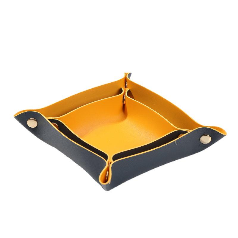 Carefully Crafted Leather Storage Box for Keys, Jewelry, and Cosmetics