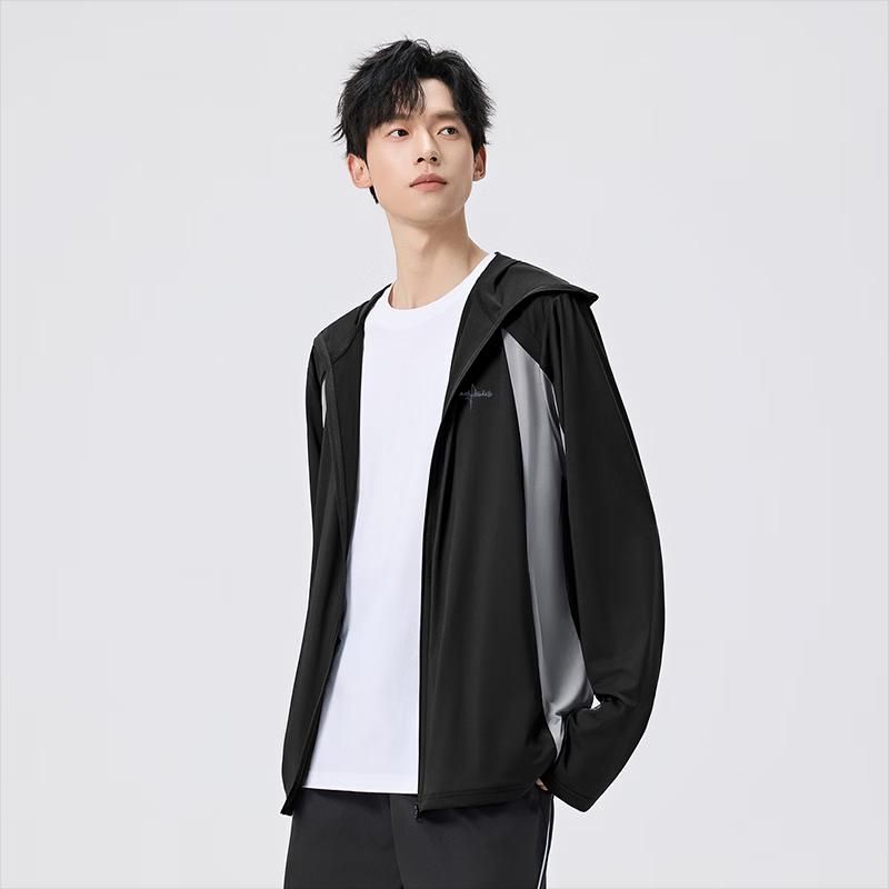 Mark Fairwhale Men's Color Block Hooded UV Protection Sun Jacket