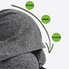 Travel Neck Pillow with Hood Memory Foam U-shaped Pillow with Adjustable Drawstring Breathable Neck Cushion for Airplane Car Long Flights Road Trips