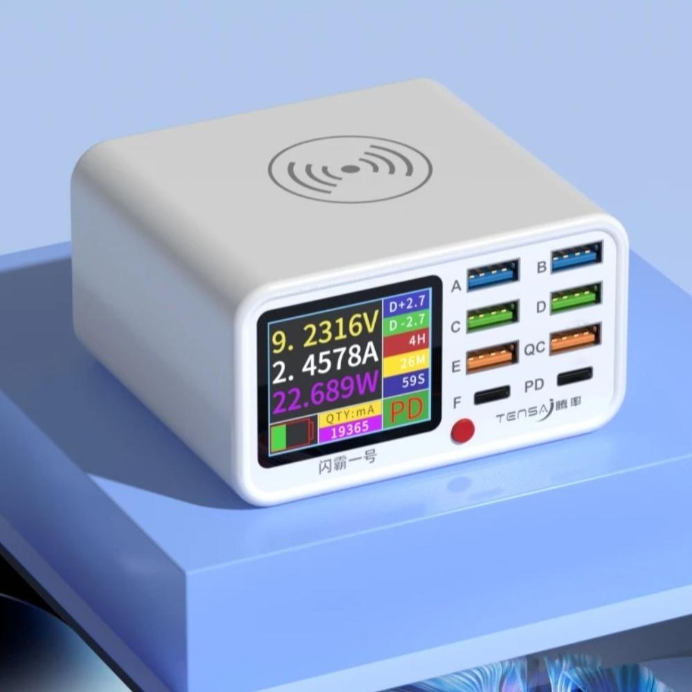 8-Port Charger Dock Fast Charging Phone Charger Portable USB Charger Station