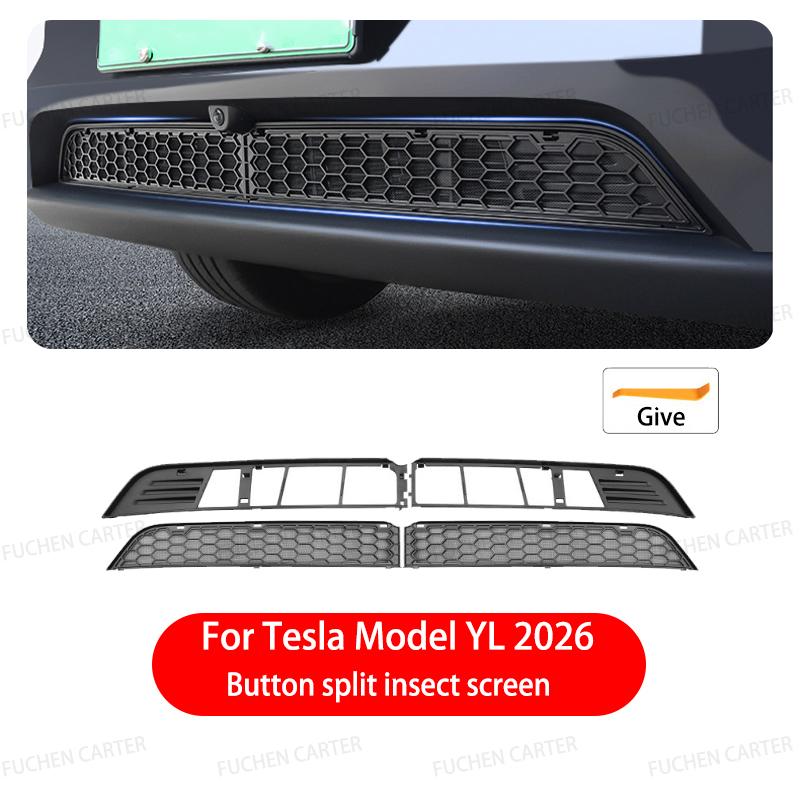 For Tesla Model YL Launch 2026 Front Lower Bumper Anti Insect Net Anti Dust Proof Inner Air Inlet Vent Grille Guards Accessories