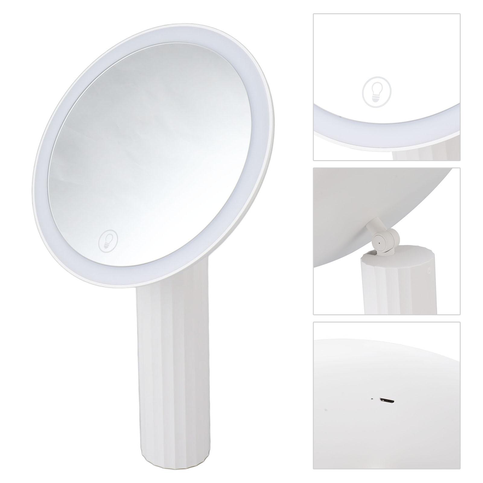 LED Makeup Mirror Portable Handheld Fill in Light Makeup Mirror Large Ar Mirror Cosmetic Tool