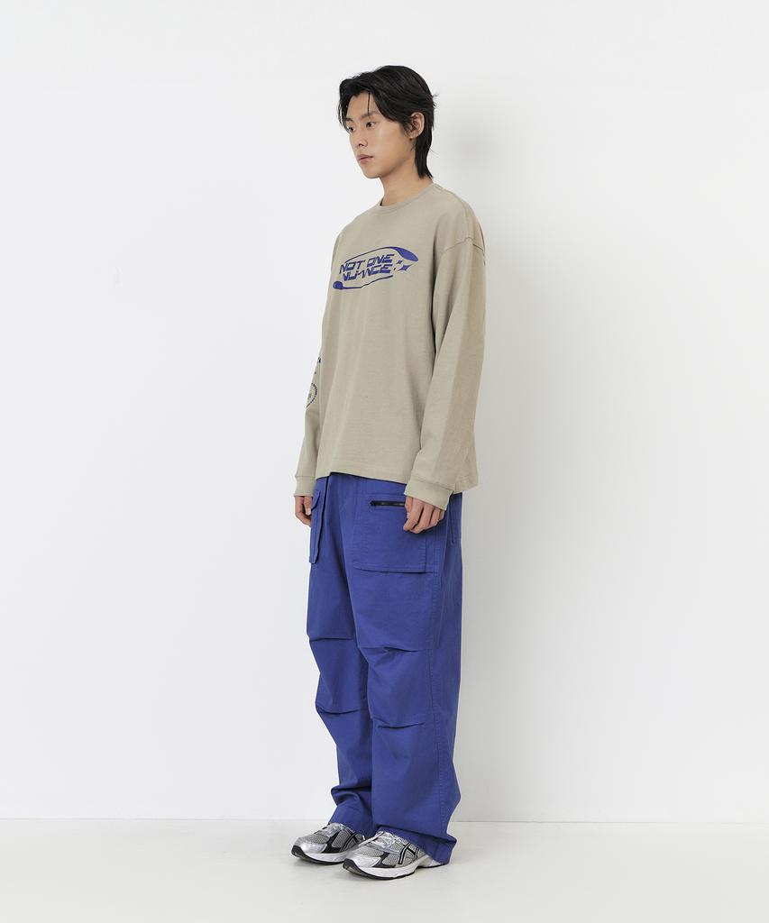 Nontaib Pocket Layered Parachute Pants (Blue)