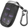 QBUC for Dodge Key Fob Cover 5 Button Silicone Remote Key Case for Dodge for Jeep Grand Cherokee