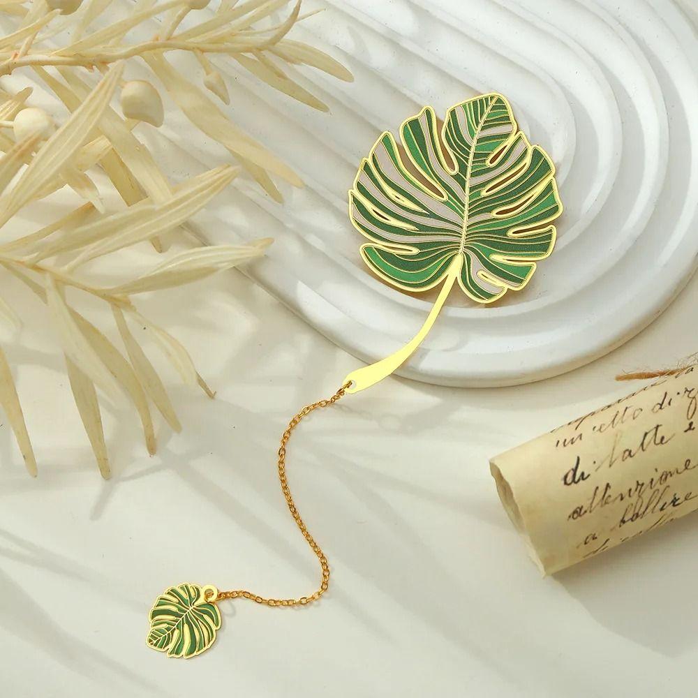 Lotus Leaf Lotus Leaf Vein Metal Bookmark Metal Green Leaf Bookmark  Stationery