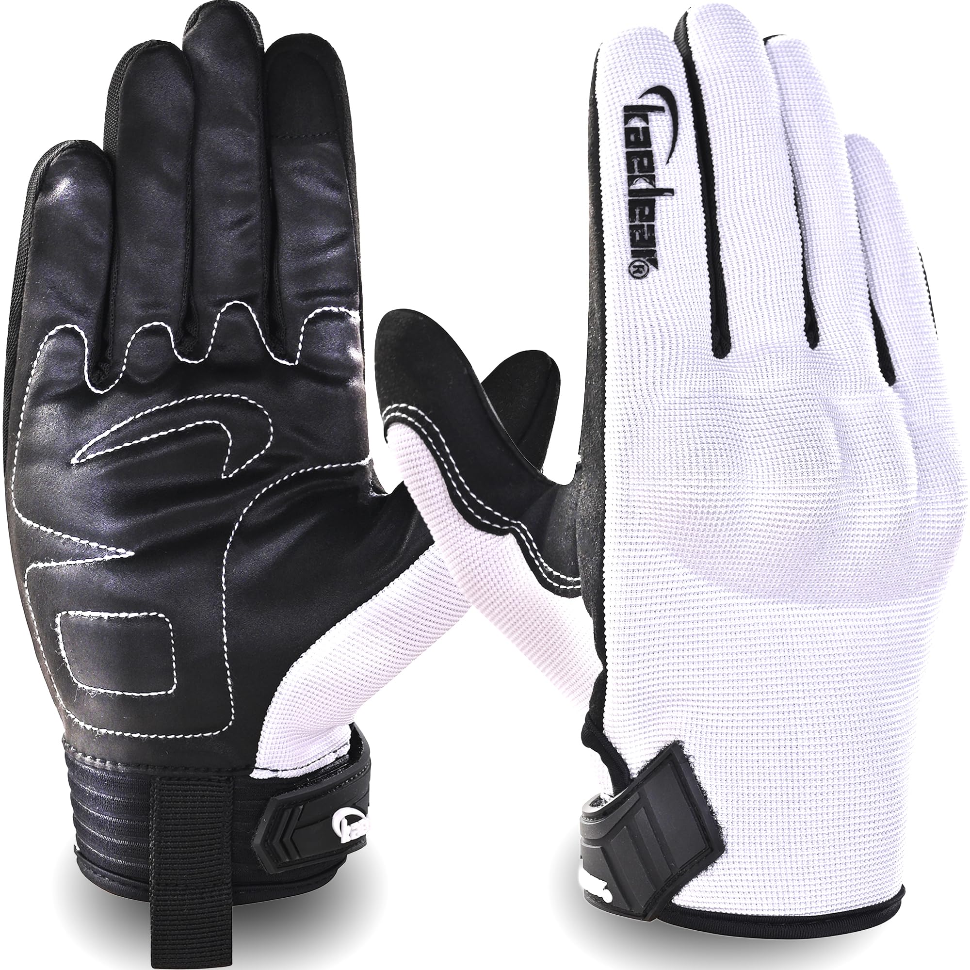 

Kaedear Мотоциклетные летние сетчатые перчатки для смартфона с сенсорным управлением, уникальная прострочка кончиков пальцев, защита, совместимые, технология, противоскользящие, дышащие, мужские