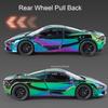 1:32 Scale 720S 765LT Toy Car Model Pull Back Sound Light Lift Tail Wing Vehicle Metal Diecast Models Supercar Gifts for Kids