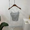 C S In The Room Hoto Stripe Button Strap Tank Top 4Color
