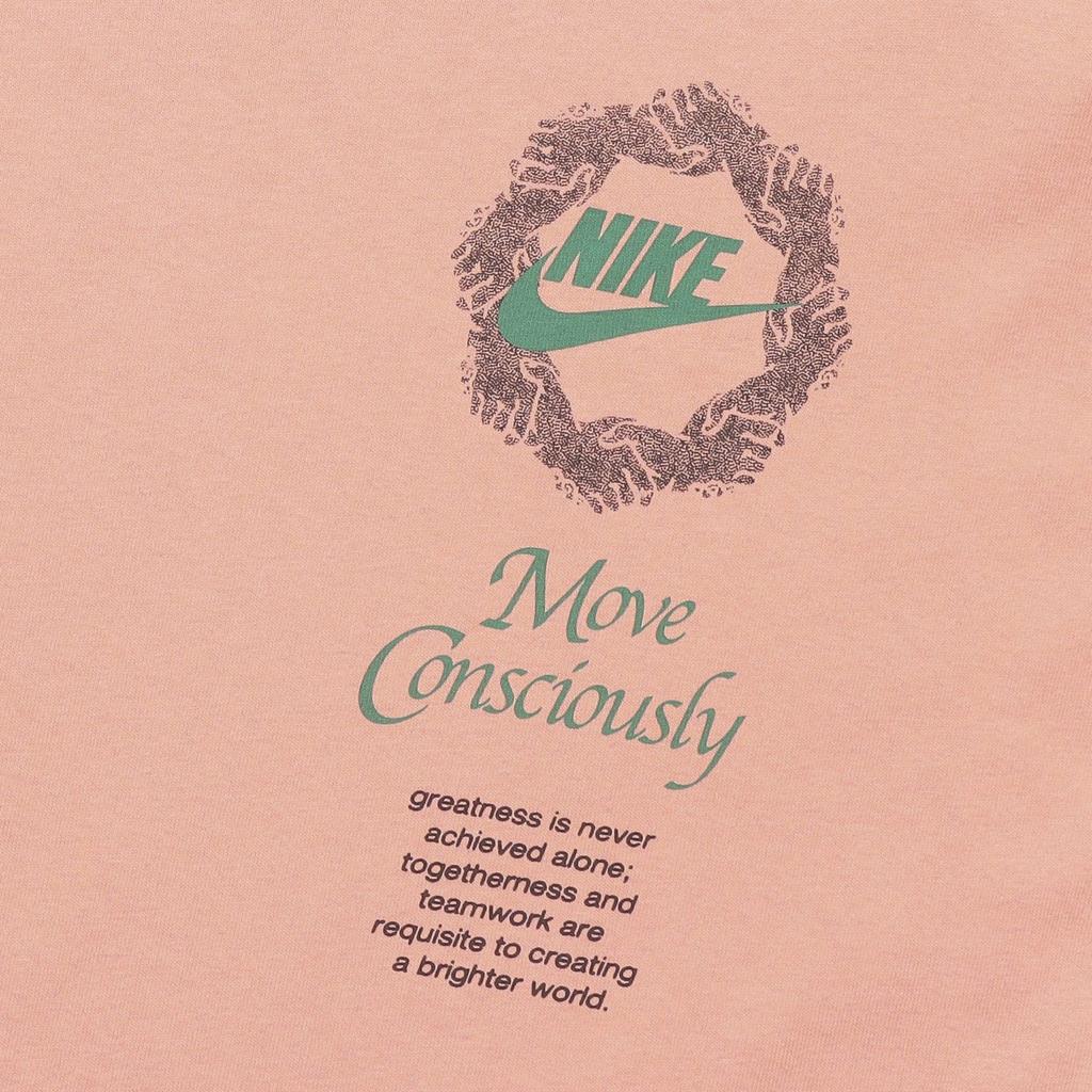 Nike T Shirts Men's Pink Crew Neck Moderate Straight Fit DN5141-824