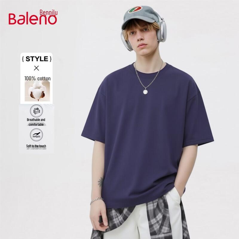 

Baleno 100% Cotton Loose Fit Short Sleeve T-Shirt 2XL