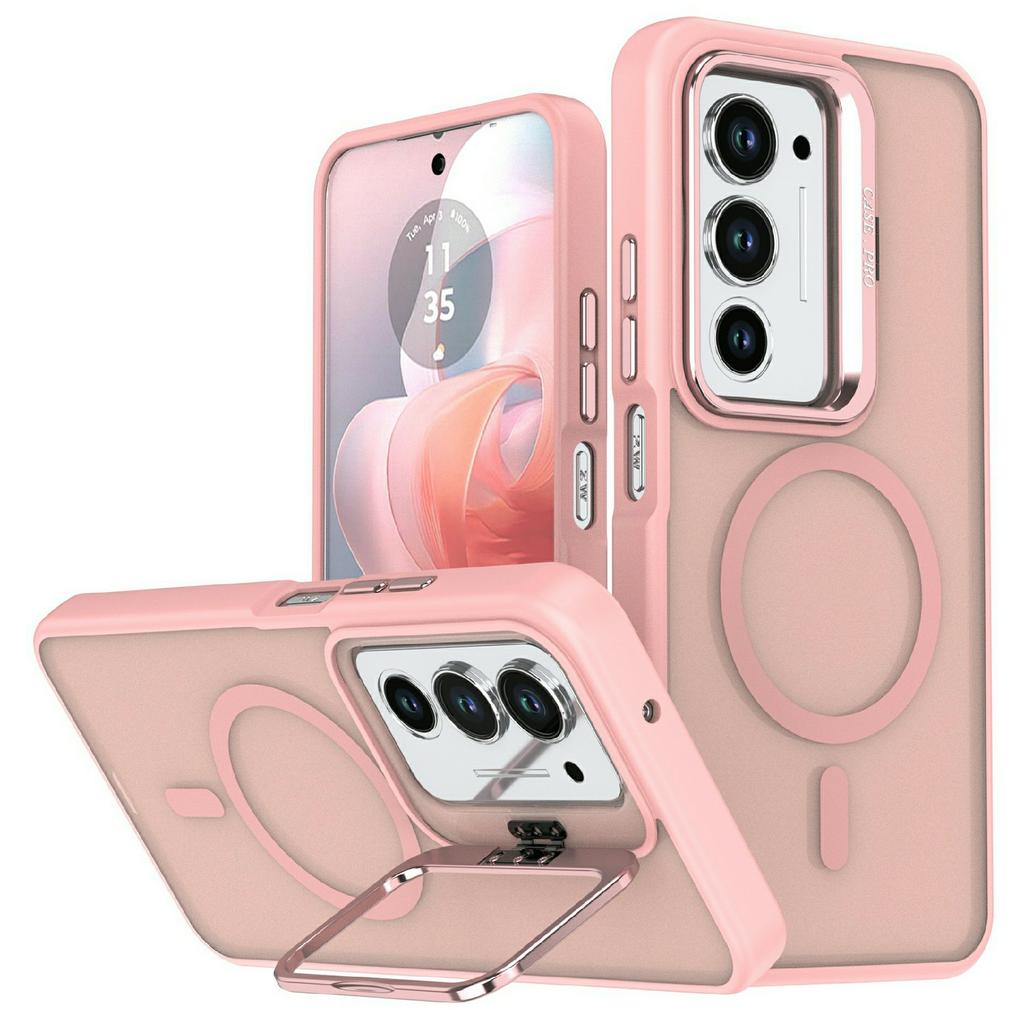 For Xiaomi Redmi 15 5G (Global) (169mm) Magnetic Case Foldable Kickstand Matte PC + TPU Phone Cover