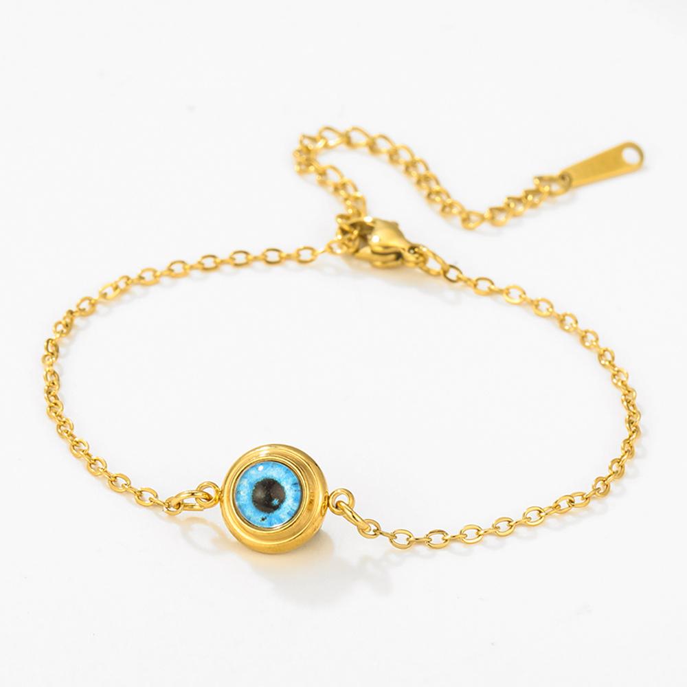 LIKGREAT Blue Evil Eye Bracelets for Women Girl Teen Protection Turkish Good Luck Bracelet Talisman Jewelry Gift