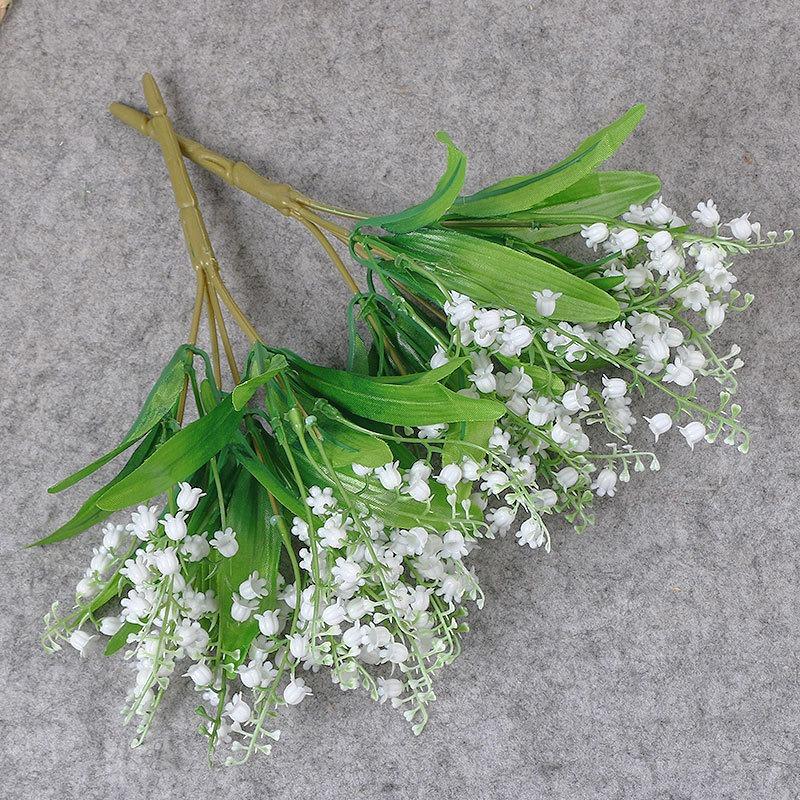 Simulation Lily Of The Valley Fake Flower Bouquet Wedding Home Decoration Bouquet Artificial Wind Chimes Flower Shooting Props