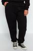 Women's Plus Size Tracksuit Set Black Thick Fleece Inside Knitted Tracksuit Set