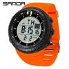 Sanda Men's Large Display Waterproof Sport Watch