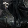 Zlatobílý běžící levhart s ocasem Hůlka Dekorativní Cosplay Párty Módní hůlka Halloween Berla Hůlka 94cm