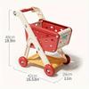 26 PEÇAS Carrinho de Compras Infantil Trolley Playset com Comida Frutas Legumes Conjunto Casa de Brincar Brinquedo Educacional Presentes para Meninas Meninos Crianças