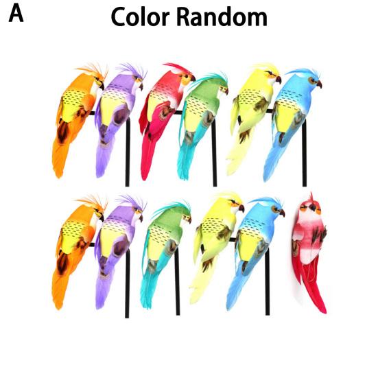 Realistische künstliche Papageienvogel-Dekoration, handgefertigter Schaumstoff mit Federn, Garten- oder Heimdekoration