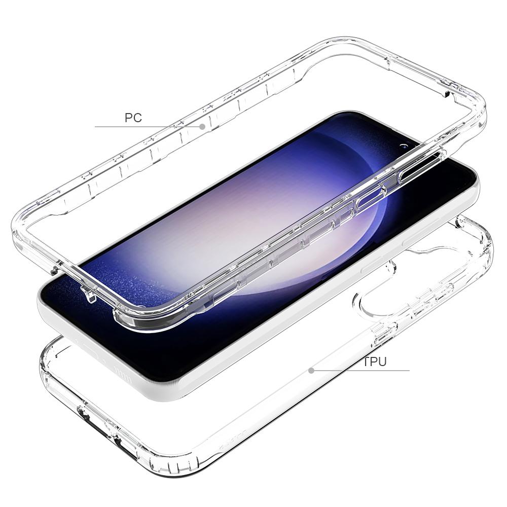 

For Samsung Galaxy S23 FE Phone Case TPU+PC Clear Back Cover Gradient Black