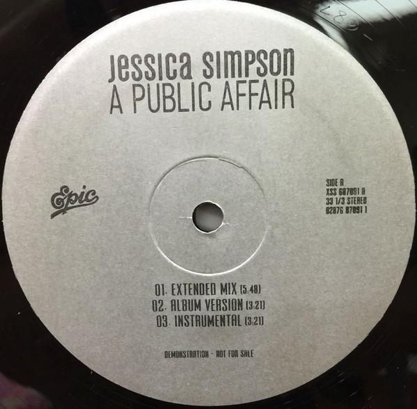 

12inch Record JESSICA SIMPSON - A Public Affair 82876870911 Epic 2006 US Pop Used