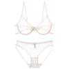 Sexy Underwear Women's Small Breasts Gather, Big Breasts Show Small Thin Bras, French Pure Lace Soft Steel Ring Bra Set