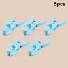 5Pcs 2025 New Solid Color Plastic Towel Clips Laundry Clothes Pegs Clamps Home Hanging Clip Clothespins Bathroom Organization