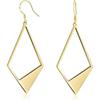 Dangle Earrings for Women Plated Lightweight Statement Rhombus Drop Earrings Leverback Hook Earing for Women Trendy