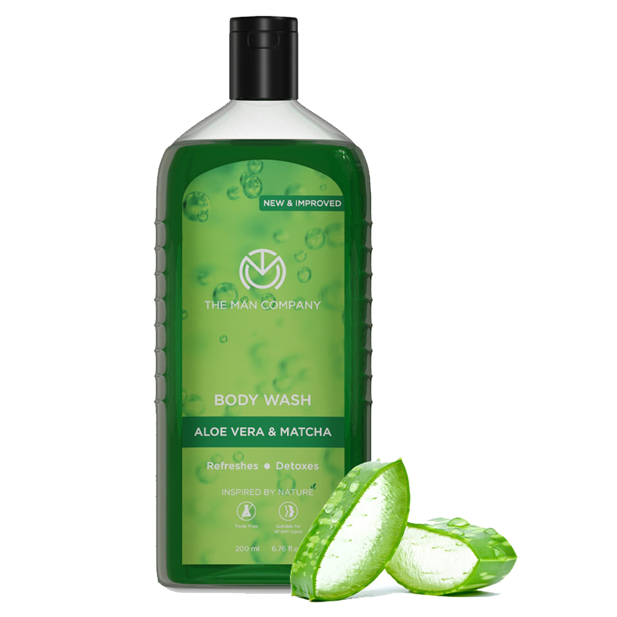 

The Man Company Aloe Vera & Matcha Body Wash | Shower Gel for Glowing & Smooth Skin | Enriched with Green Tea & Moringa Leaf Extract | Toxin Free
