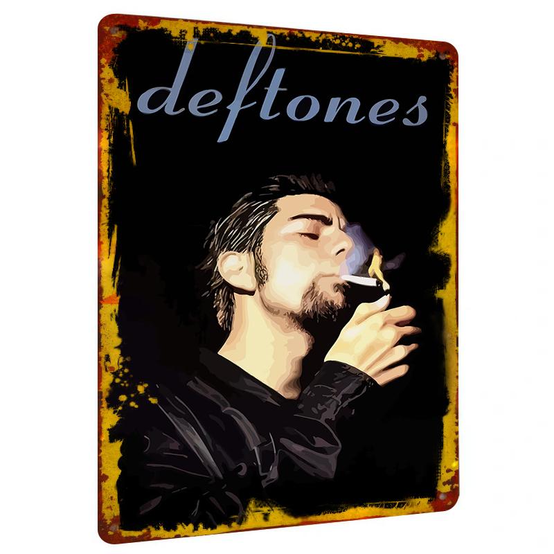 

Deftones Band Art Portrait Metal Tin Sign Music Decorative Painting Home Wall Hanging Rock Peripheral Gift 20x30cm（7.8x11.8inch）