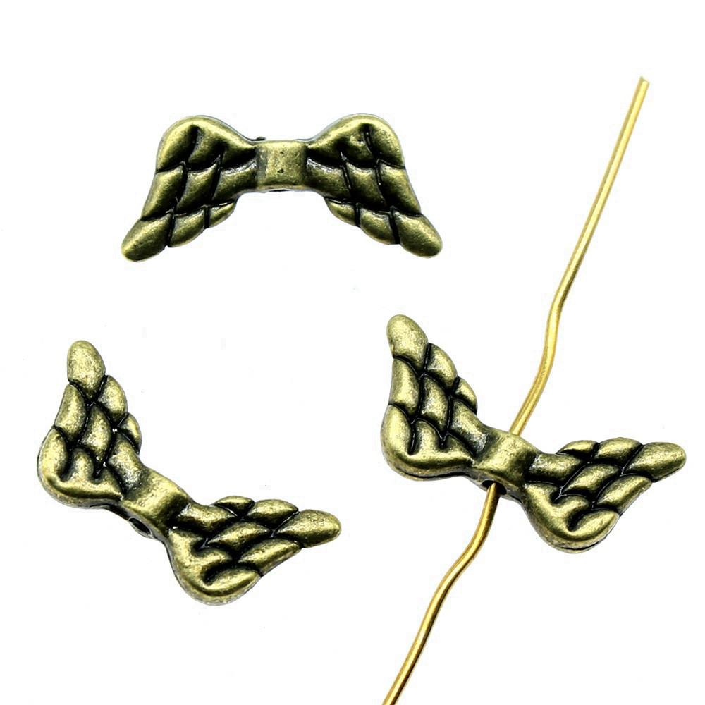 Angel Wing Beads Spacer Small Hole Butterfly Charms For Spiritual Jewelry