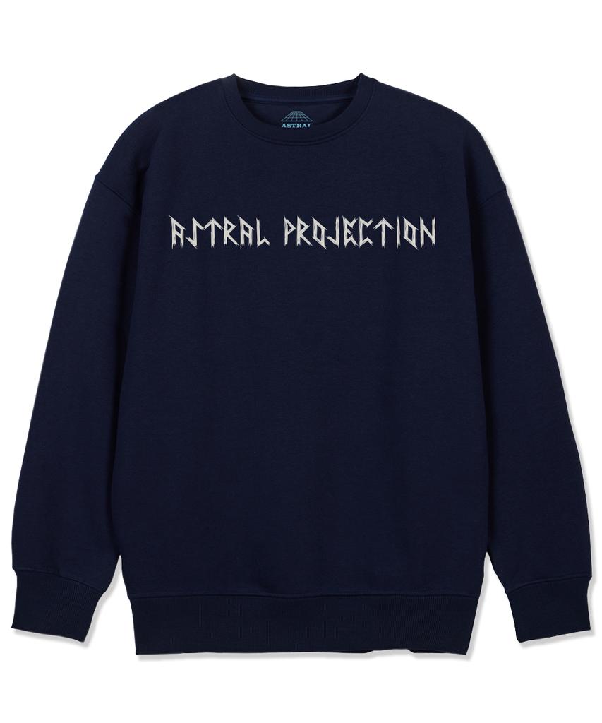 ASTRAL PROJECTION Ancient Monk Loose Fit Sweatshirt_Navy