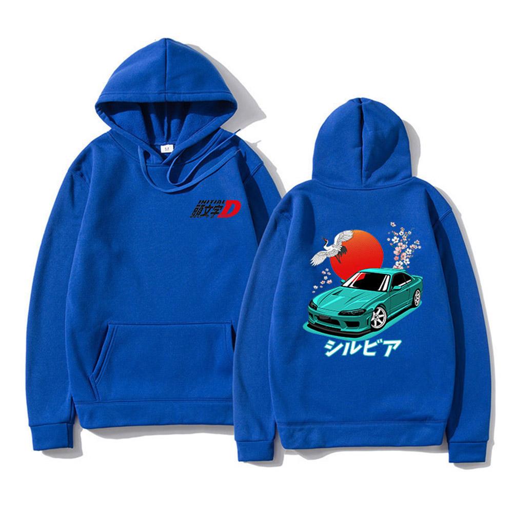 Anime Initial D Drift 2d Print Men/Women Cotton Hoodie Casual Oversized Pullover Popular Sweatshirt Fashion Tops Unisex Clothing