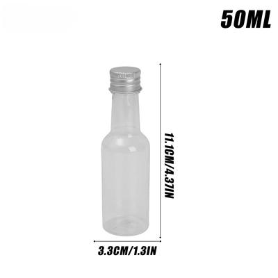 10/30PCS 50ML Mini Liquor Bottles Portable Plastic Juice Bottles Reusable Drink Container For New Year Weddings Parties Favors