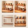Desktop Storage Rack Durable Construction Strong Load-bearing Multipurpose Wood Tabletop Stand Storage Shelf