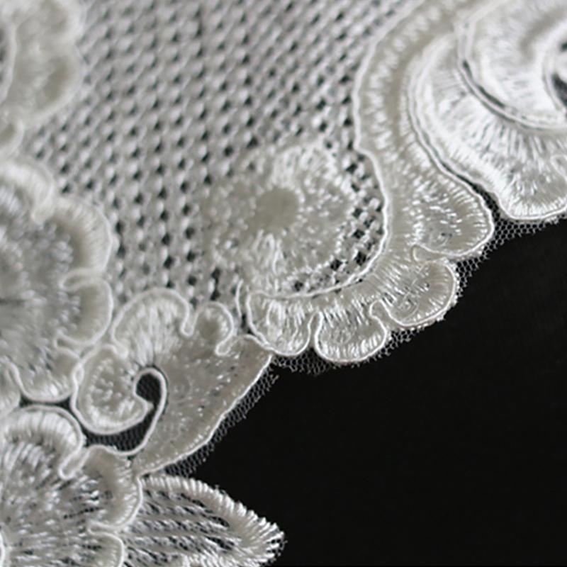 1Pc Applique Wedding Dresses Rayon Fabric Stickers Diy Handmade Lace Flower Accessories Fabric Stickers Bedding