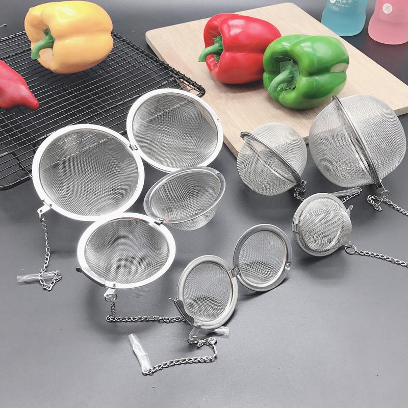 304 Stainless Steel Tea Infuser Sphere Mesh Strainer Coffee Diffuser 5CM/7CM/9CM Handle Ball Herb S Pice Filter Tea Bag Difusor