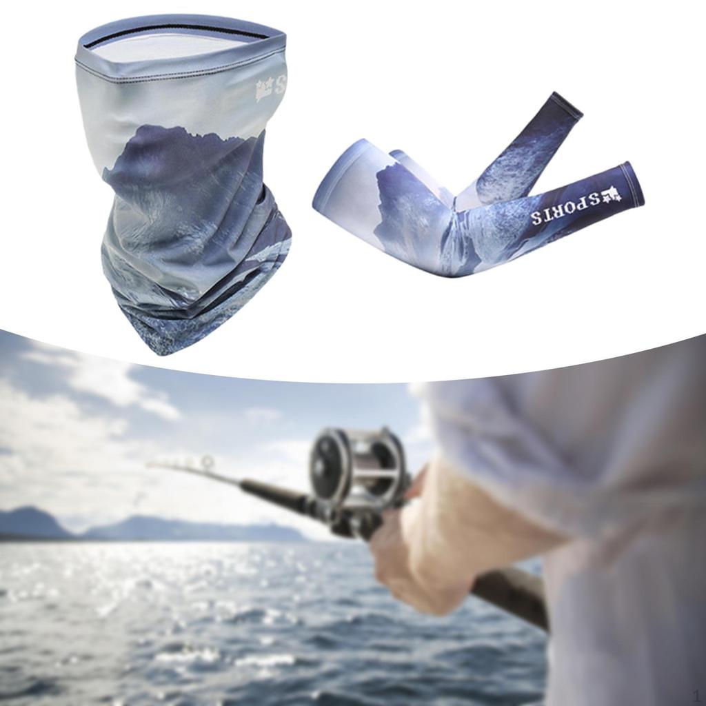 Arm Sleeves Neck Gaiter Covers Sun Protection Cooling for Outdoor Sports