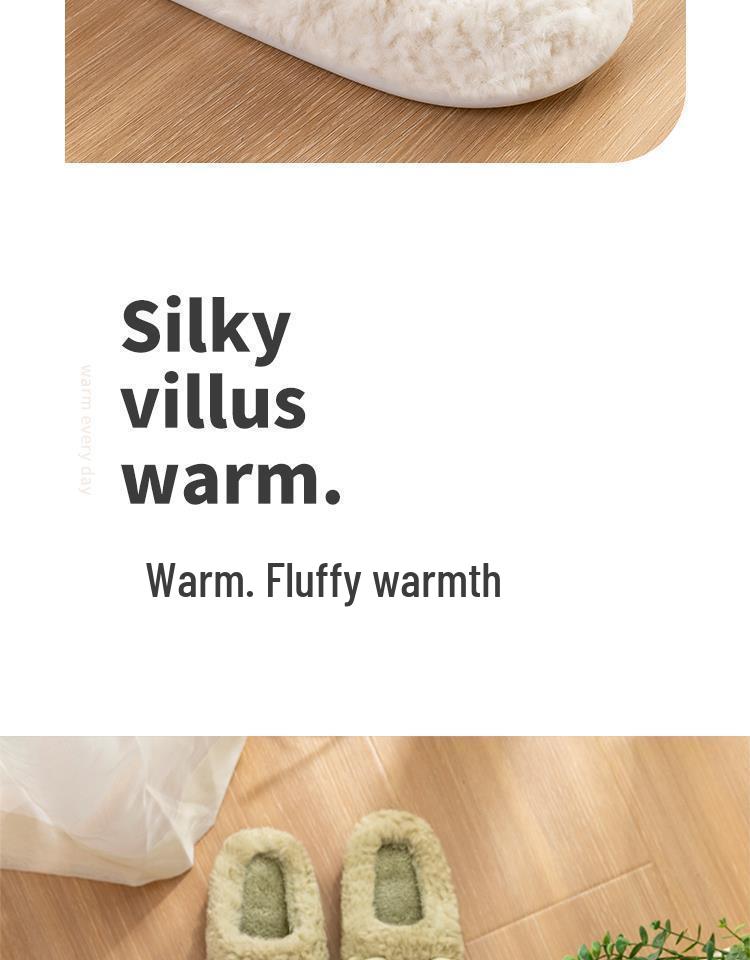 Søte tegneserie plysj tøfler for kvinner og menn - Sklisikre, bomull, varme for høst og vinter