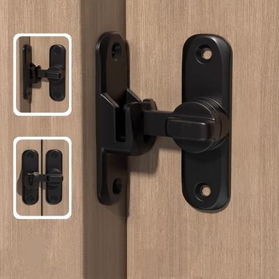 Sliding Door Latch, Locking Pin, Door Bolt, No Need for Drilling, Easy To Move Bathroom Door, Both 90 ° and 180 ° Can Be Used