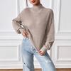 Semi-high-neck Autumn and Winter Base Layer Sweater, Pullover Sweater, Women's Top