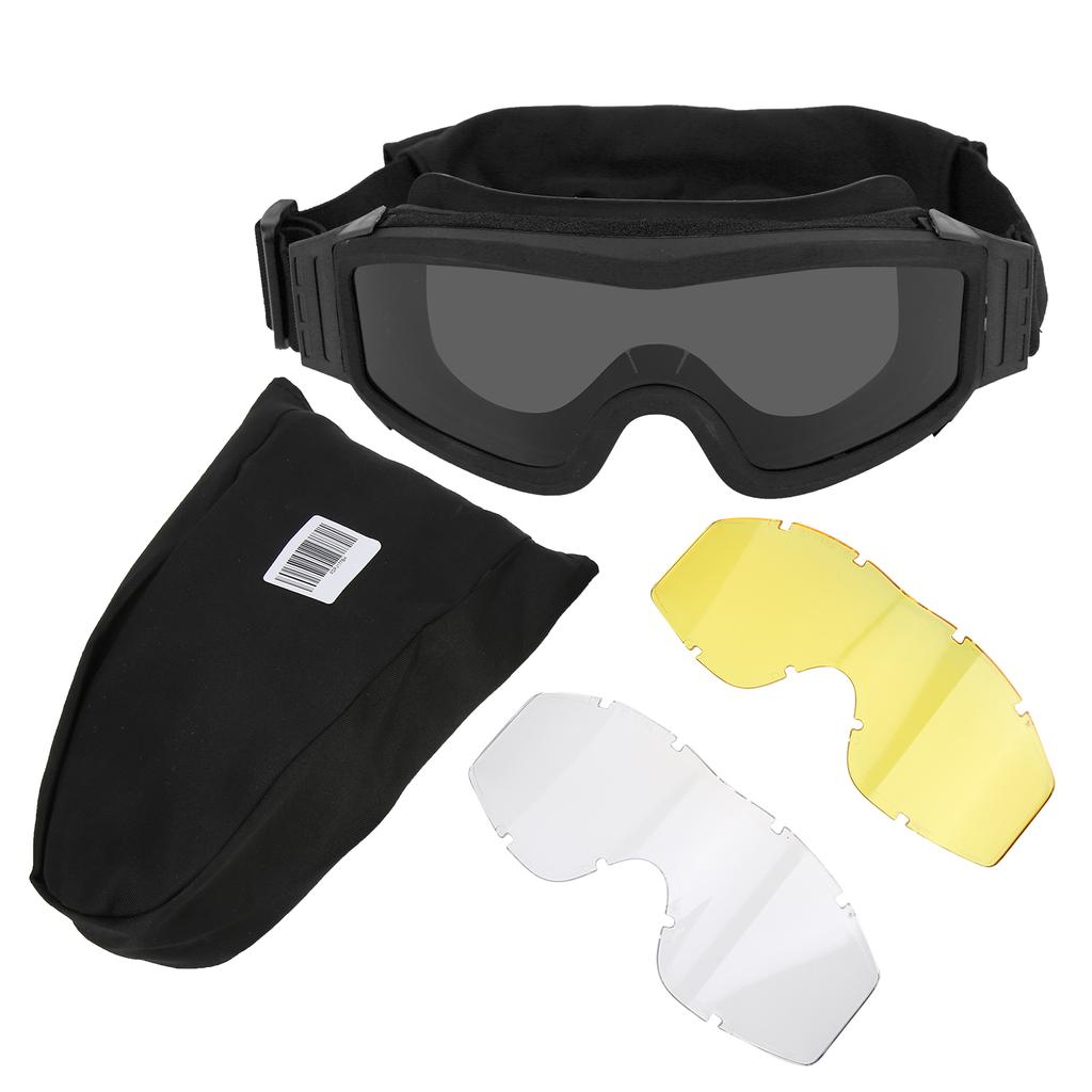 Motorcycle Goggles Anti Fog Cycling Glasses Dustproof ATV Dirt Bike Windproof GogglesBlack