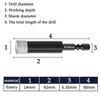 6/8/10/12mm Dry Diamond Drill Bits Set Vacuum Brazed Core Drill Bit Kit Quick Change Hex Shank for Porcelain Granite Tile Marble